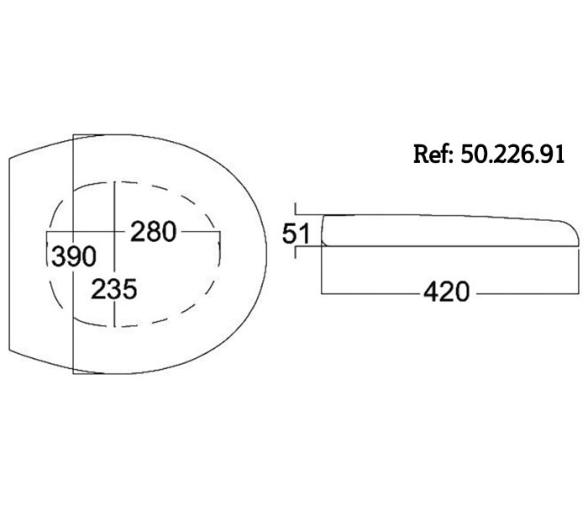 Tecma Tapa Inodoro Plastico Termoestable G1 y G2