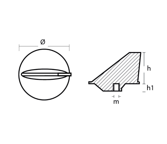 Tecnoseal Anodo Aleta para Fueraborda Yamaha 55Hp