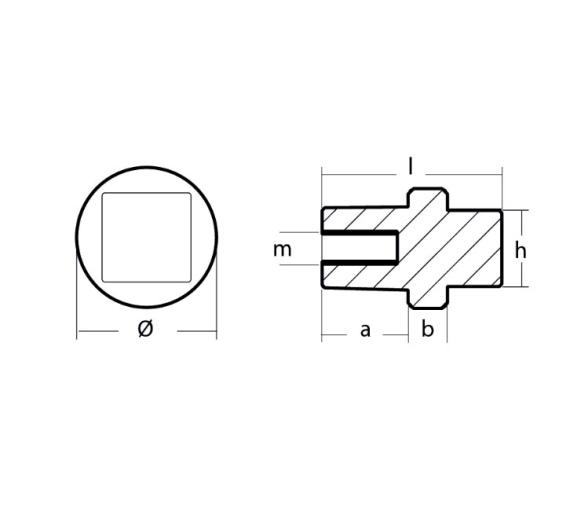 Tecnoseal Anodo Bloque Motor Yamaha 80-300HP
