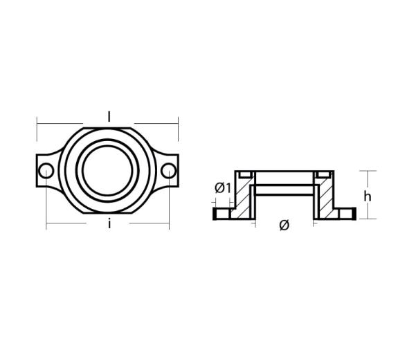 Tecnoseal Anodo Collar Para motor Johnson-OMC