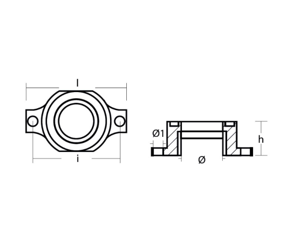 Tecnoseal Anodo Collar Para motor Johnson-OMC