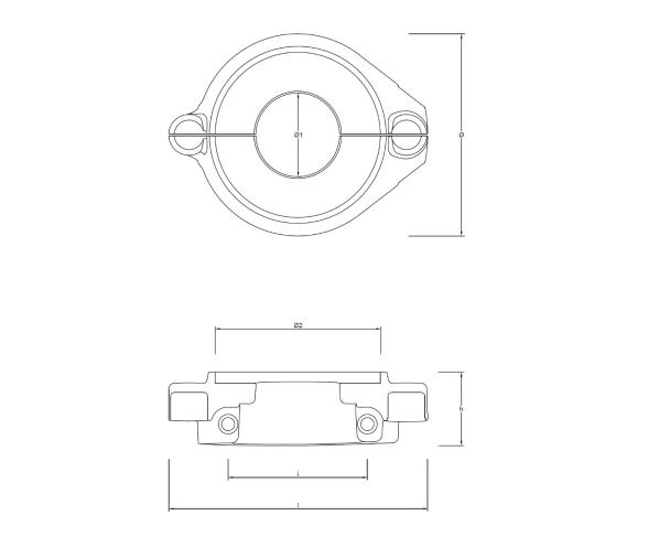 Tecnoseal Ánodo Collarín Dividido Volvo Penta para Saildrive