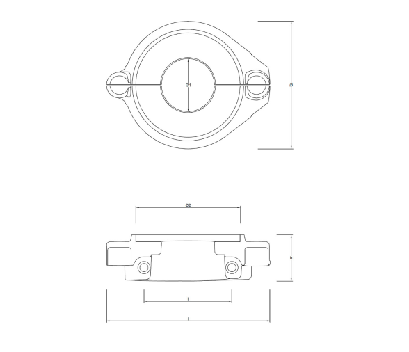 Tecnoseal Ánodo Collarín Dividido Volvo Penta para Saildrive