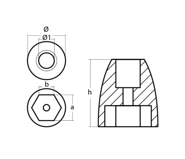 Tecnoseal Ánodo Cónico para Propulsión