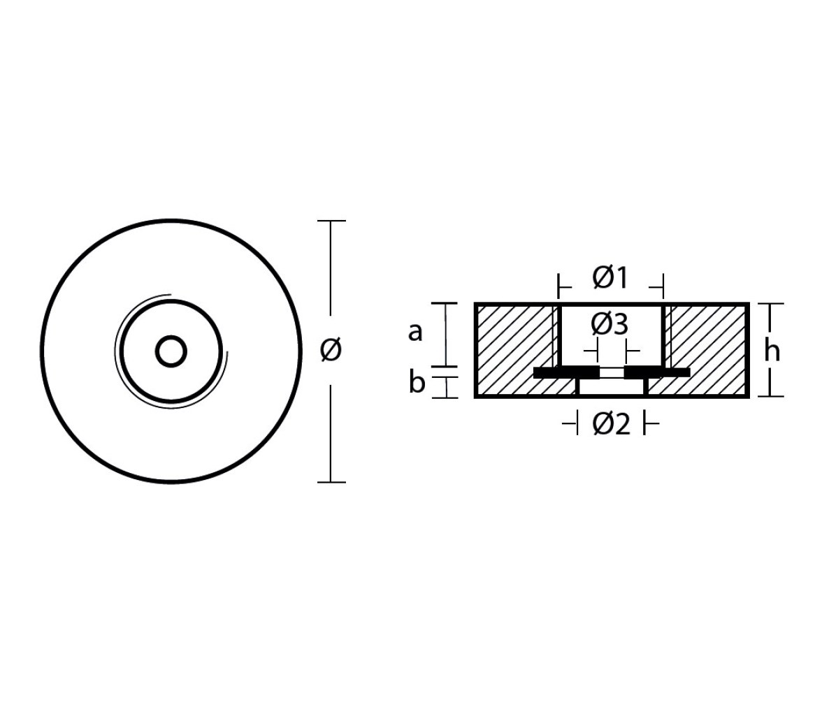 Tecnoseal Ánodo de Aluminio para Popa 135 mm