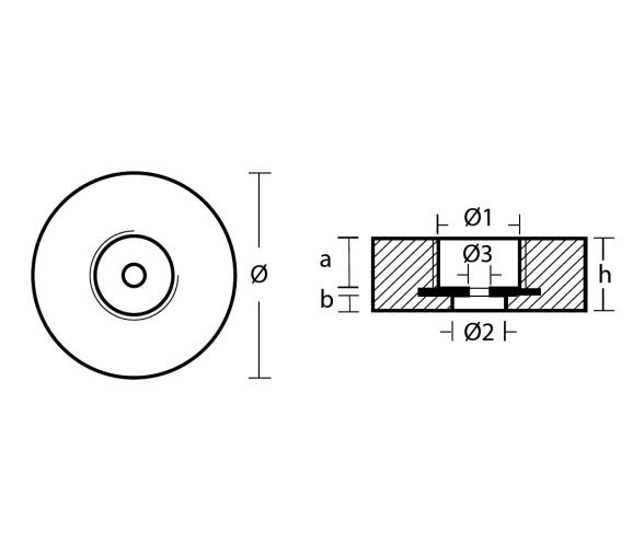 Tecnoseal Ánodo de Aluminio para Popa 135 mm