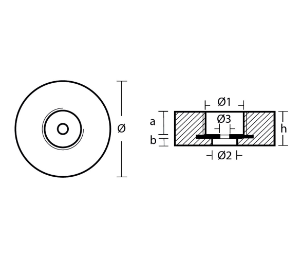 Tecnoseal Ánodo de Aluminio para Popa 135 mm