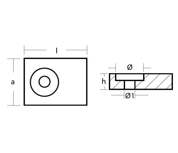 Tecnoseal Ánodo de Bloque Pequeño Suzuki