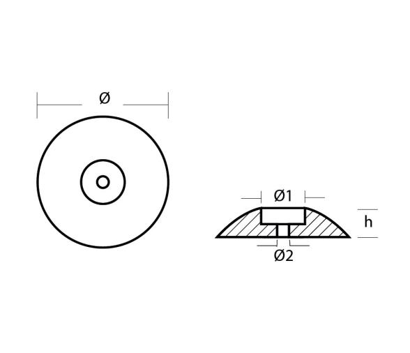 Tecnoseal Ánodo de Disco Zinc