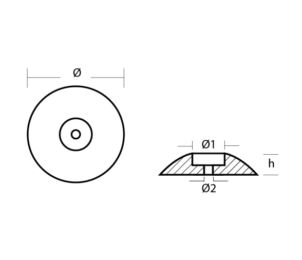 Tecnoseal Ánodo de Disco Zinc