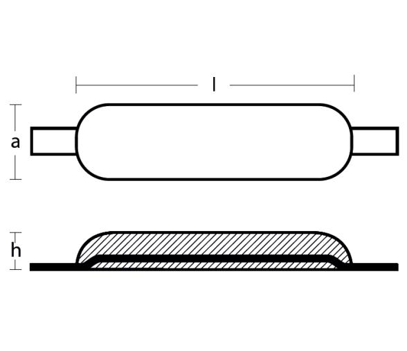 Tecnoseal Anodo de Soldadura con agujeros ranurados H.C. 230