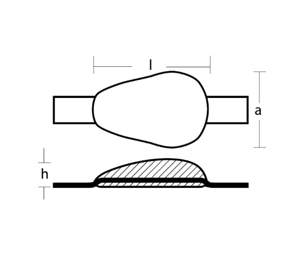 Tecnoseal Ánodo de Soldar Forma de Lágrima