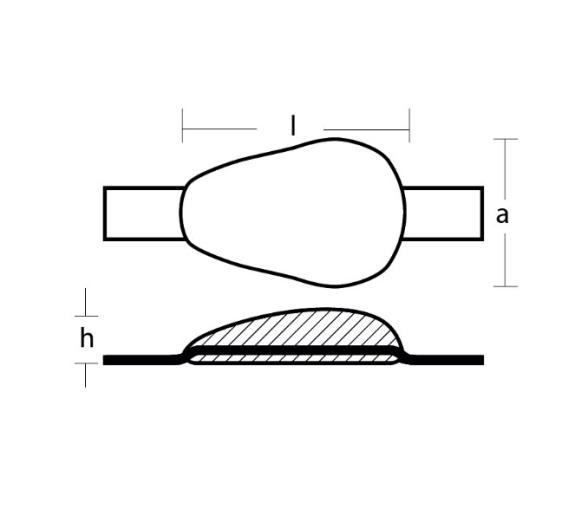 Tecnoseal Ánodo de Soldar Forma de Lágrima