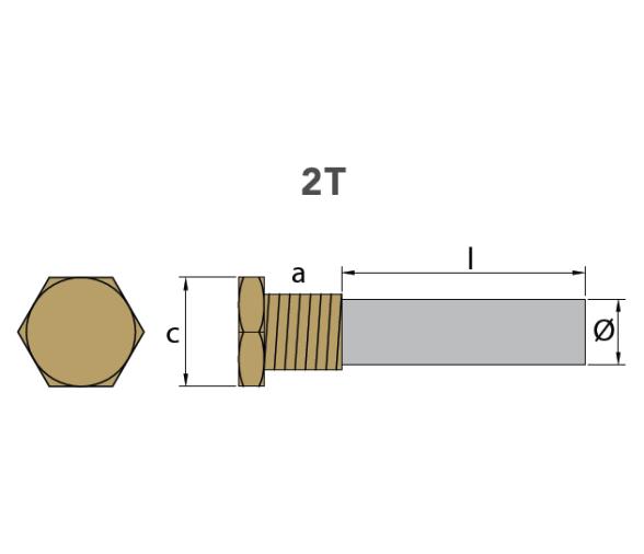 Tecnoseal Ánodo de Yanmar completo con tapa