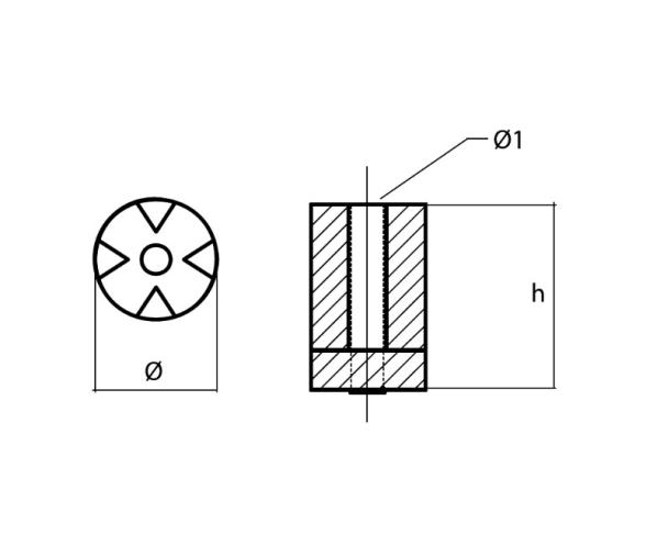 Tecnoseal Ánodo de Zinc para Cola Volvo Penta IPS Drive