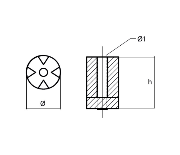 Tecnoseal Ánodo de Zinc para Cola Volvo Penta IPS Drive