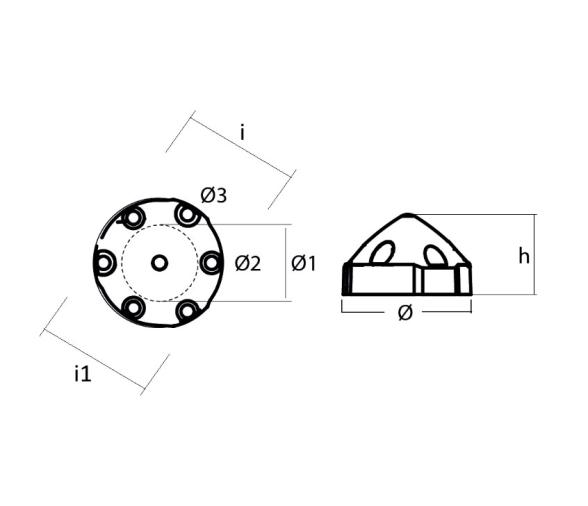 Tecnoseal Ánodo Helice Max Prop 6 agujeros