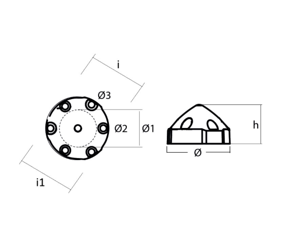 Tecnoseal Ánodo Helice Max Prop 6 agujeros