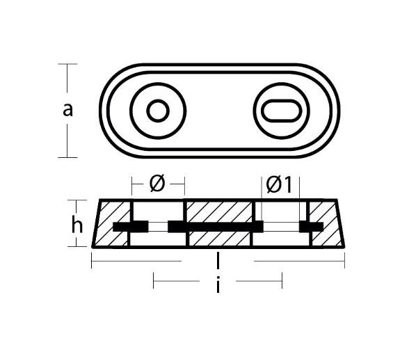 Tecnoseal Ánodo Ovalado Atornillable