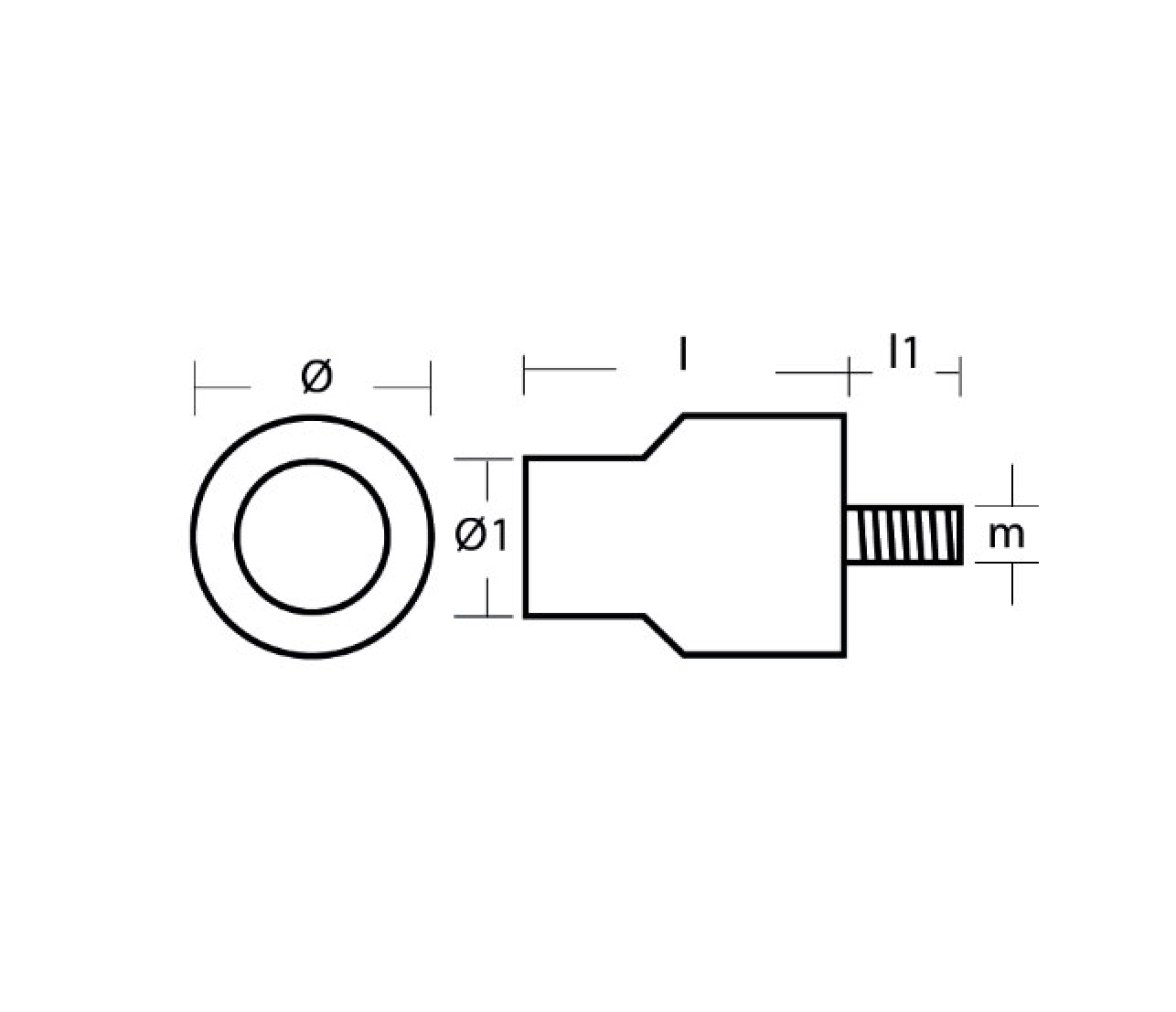Tecnoseal Anodo para Enfriador de Motor Yanmar 36 mm