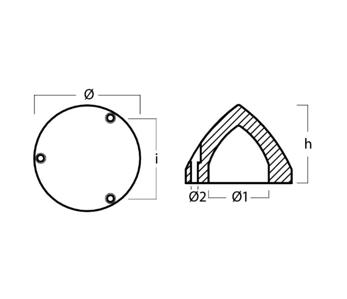 Tecnoseal Anodo para Helice Plegable Max-Prop-8