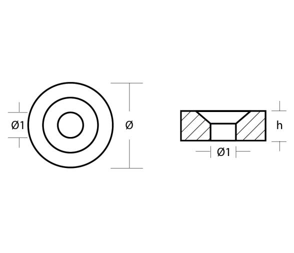 Tecnoseal Ánodo tipo Arandela Honda