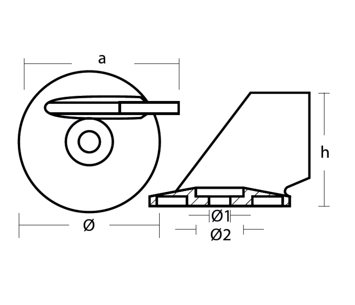 Tecnoseal Ánodo Aleta Trim Suzuki -DT 25-50CV