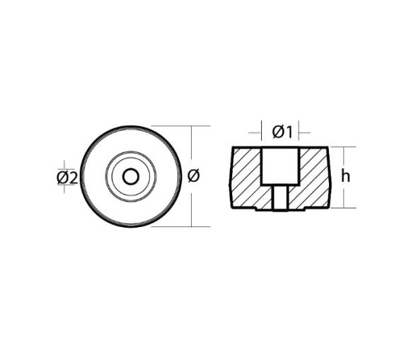 Tecnoseal Ánodo para Turbina Castoldi