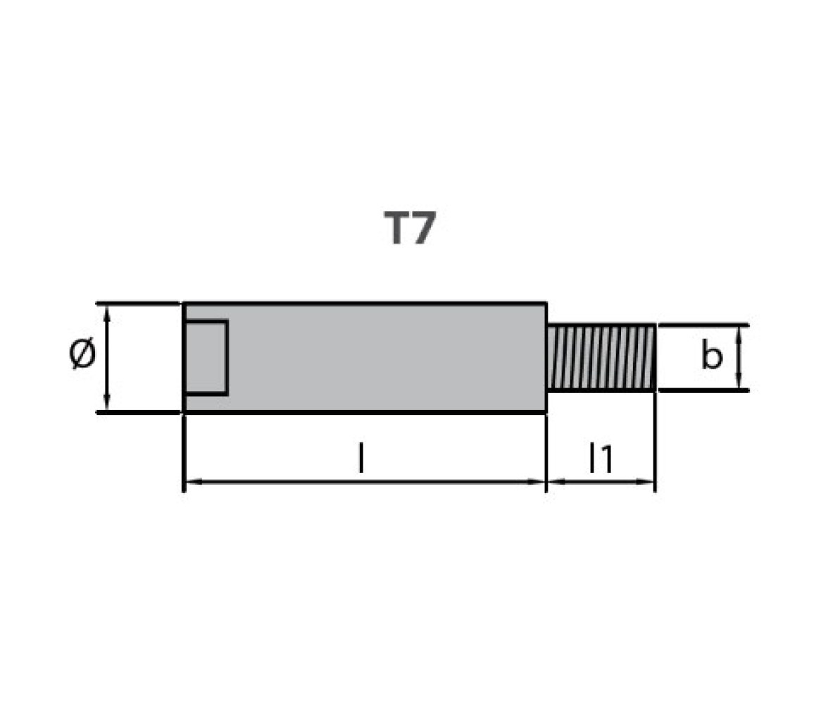 Tecnoseal Anodo Perno para Yanmar 40 mm