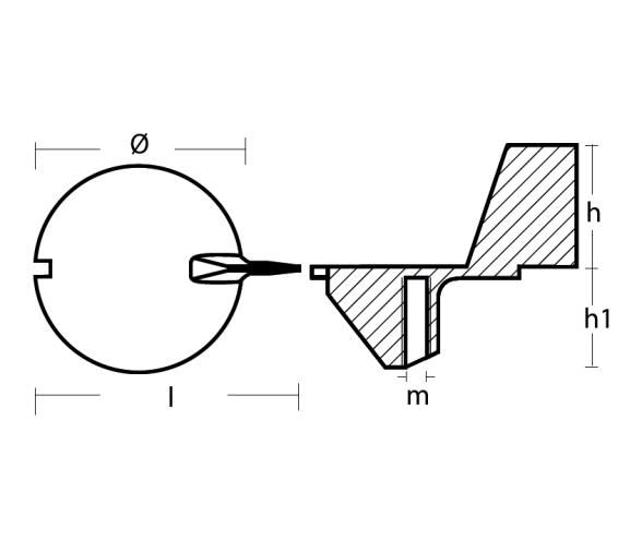 Tecnoseal Ánodo Pestaña de Ajuste Mercury-18-25 CV