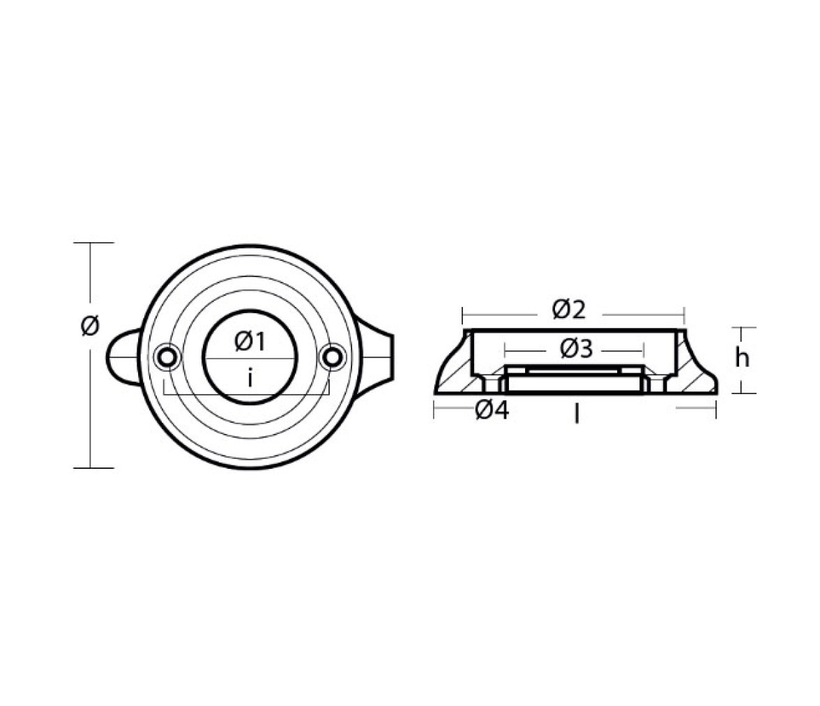 Tecnoseal Anodo Placa 120 Intraborda Velero Volvo