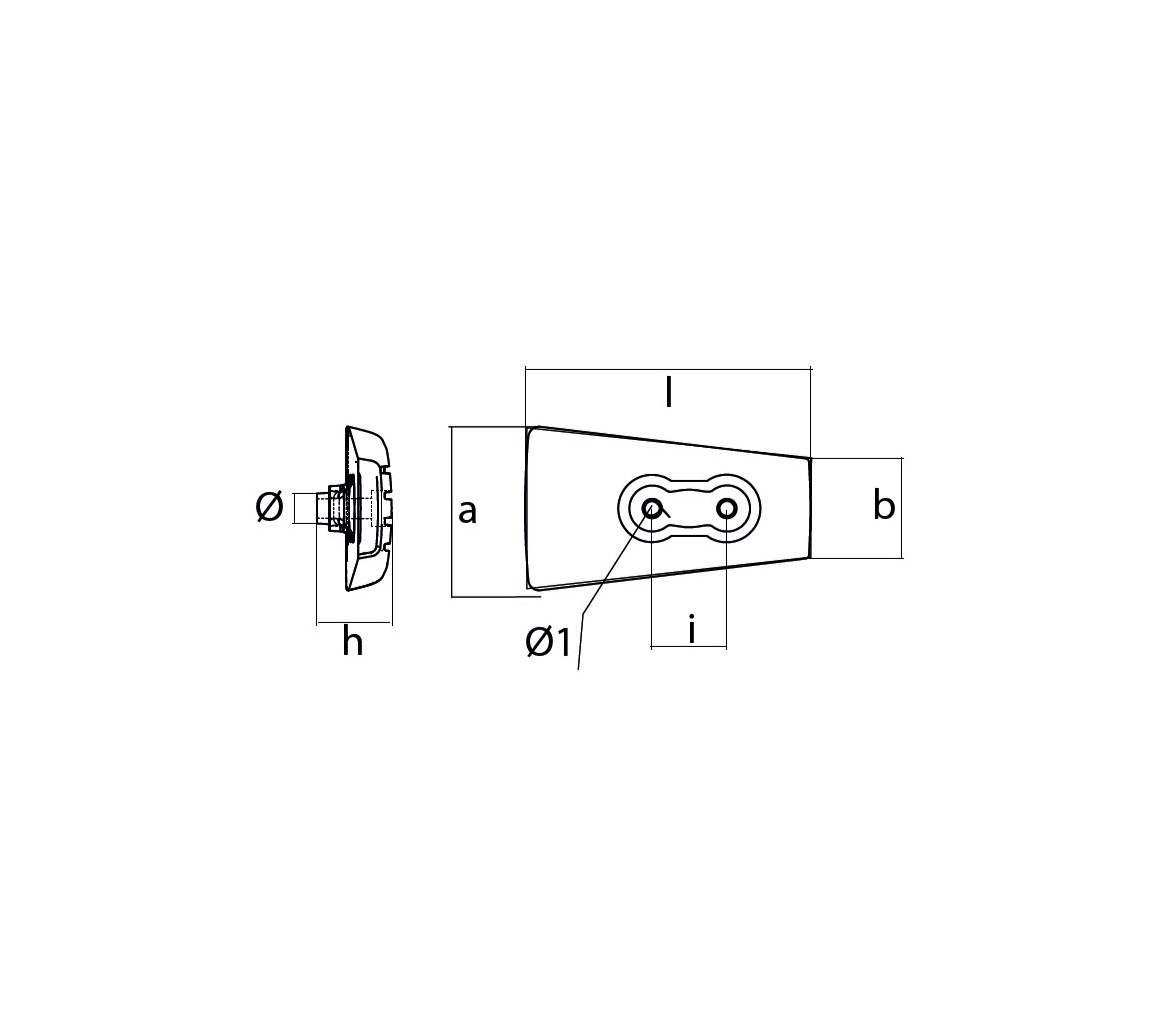 Tecnoseal Anodo Placa para Stern Drive Volvo 133 mm
