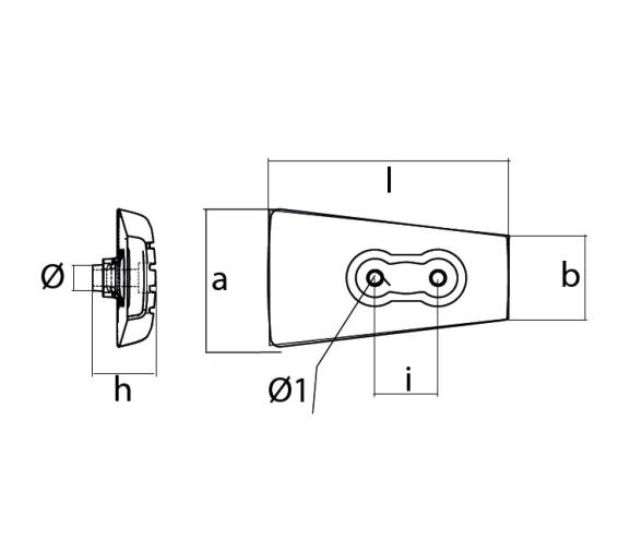 Tecnoseal Anodo Placa para Stern Drive Volvo 133 mm