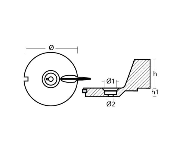 Tecnoseal Anodo Zinc Aleta 20-25Hp