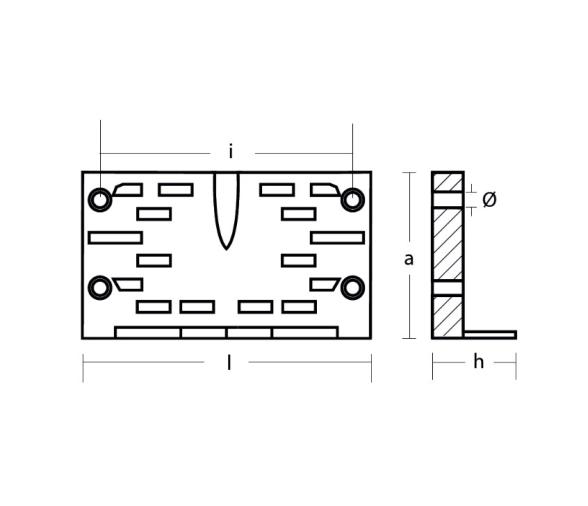 Tecnoseal Anodo Zinc Placa Para Motor Intraborda