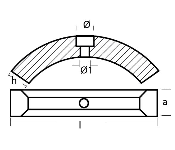 Tecnoseal Anodo Trio para Helices Plegables
