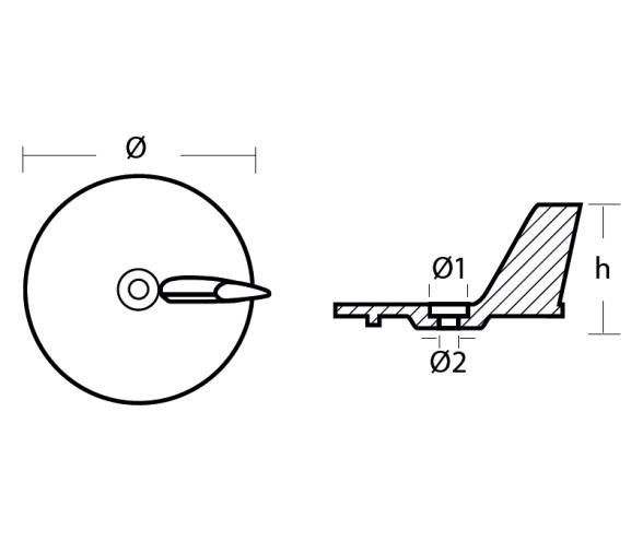 Tecnoseal Honda Ánodo para Pestaña de Ajuste
