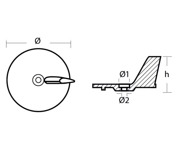 Tecnoseal Honda Ánodo para Pestaña de Ajuste