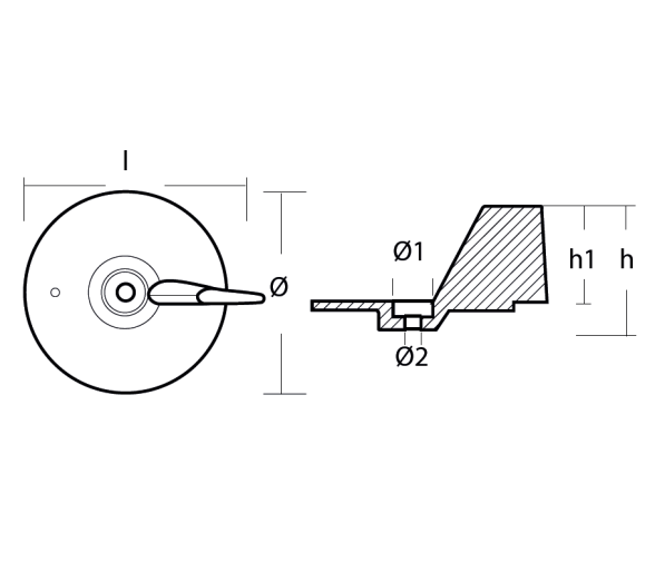 Tecnoseal Honda Ánodo Timón Cola