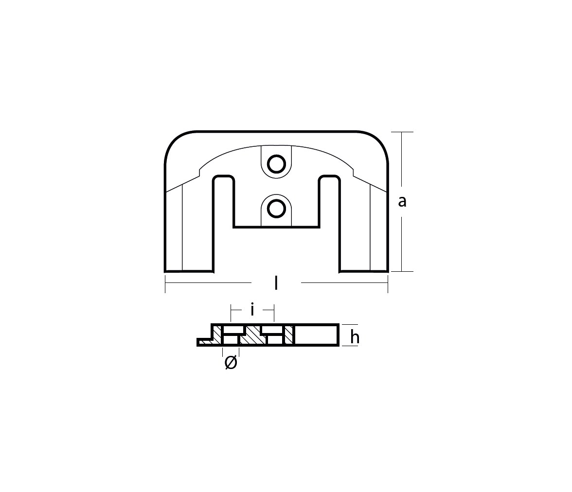 Tecnoseal Placa de Cavitación Mercruiser - Bravo I-II-III