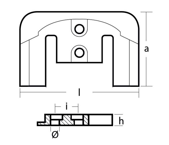 Tecnoseal Placa de Cavitación Mercruiser - Bravo I-II-III