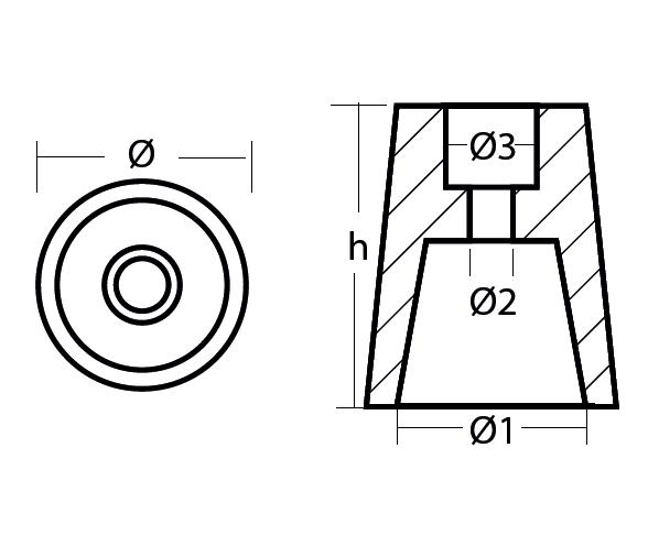 Tecnoseal Ánodo cónico Radice