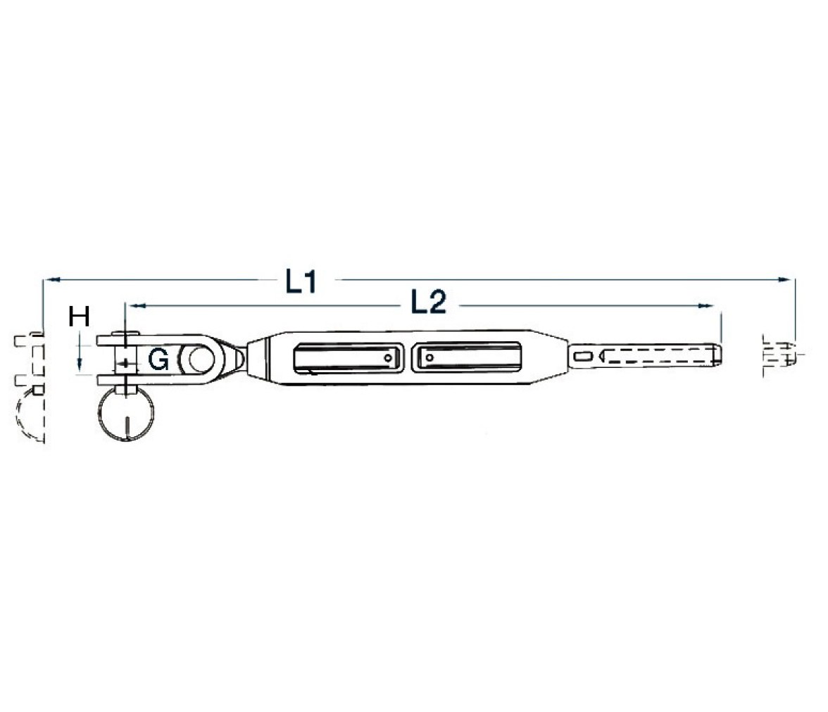 Stainless Steel Simple Fork Open-Bottle Rigging Screw