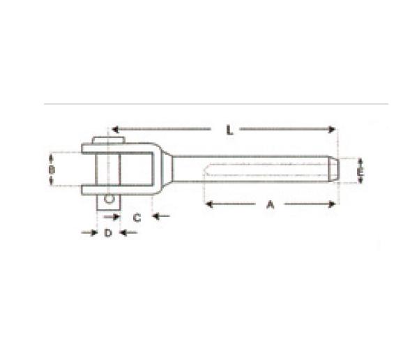 Terminal Horquilla para Prensar