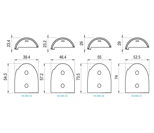Terminal Inox para Perfil Pulido