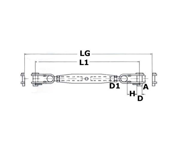 Tensor con 2 Horquillas Articuladas