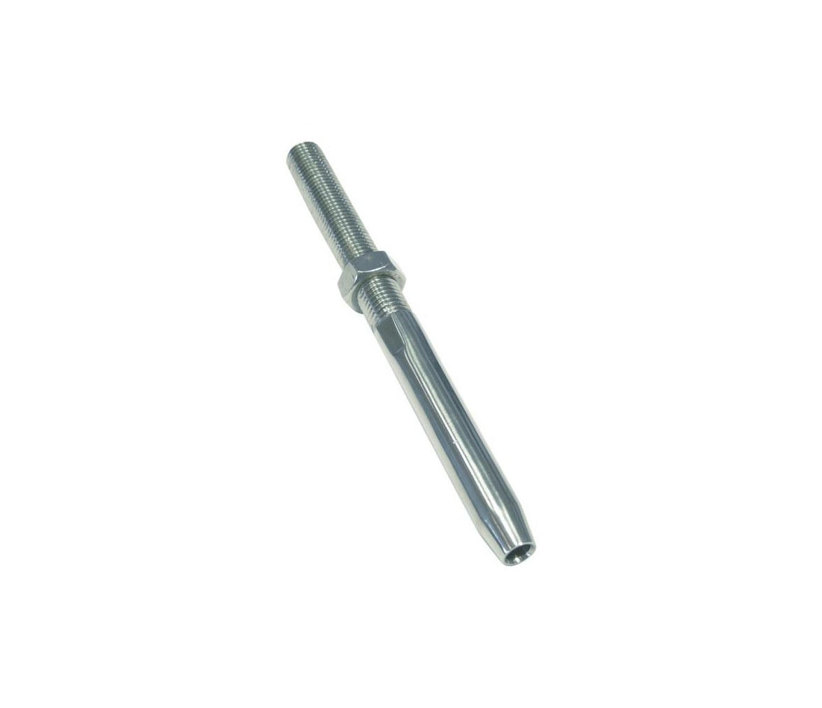 Terminal Roscado para Prensar Rosca Izquierda Inox 316