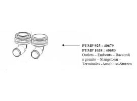 Terminales Acodados Admision+Rechazo Bomba Pump Plastimo