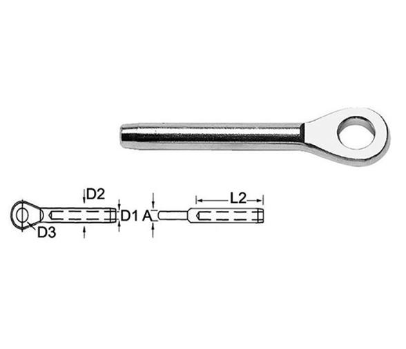 Terminal Ojo para Prensar Inox 316