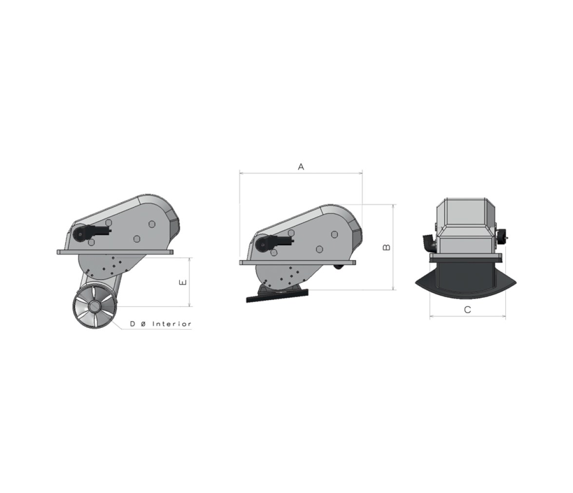 Hélice de maniobra retráctil Compact Retract 70 eléctrica 12V